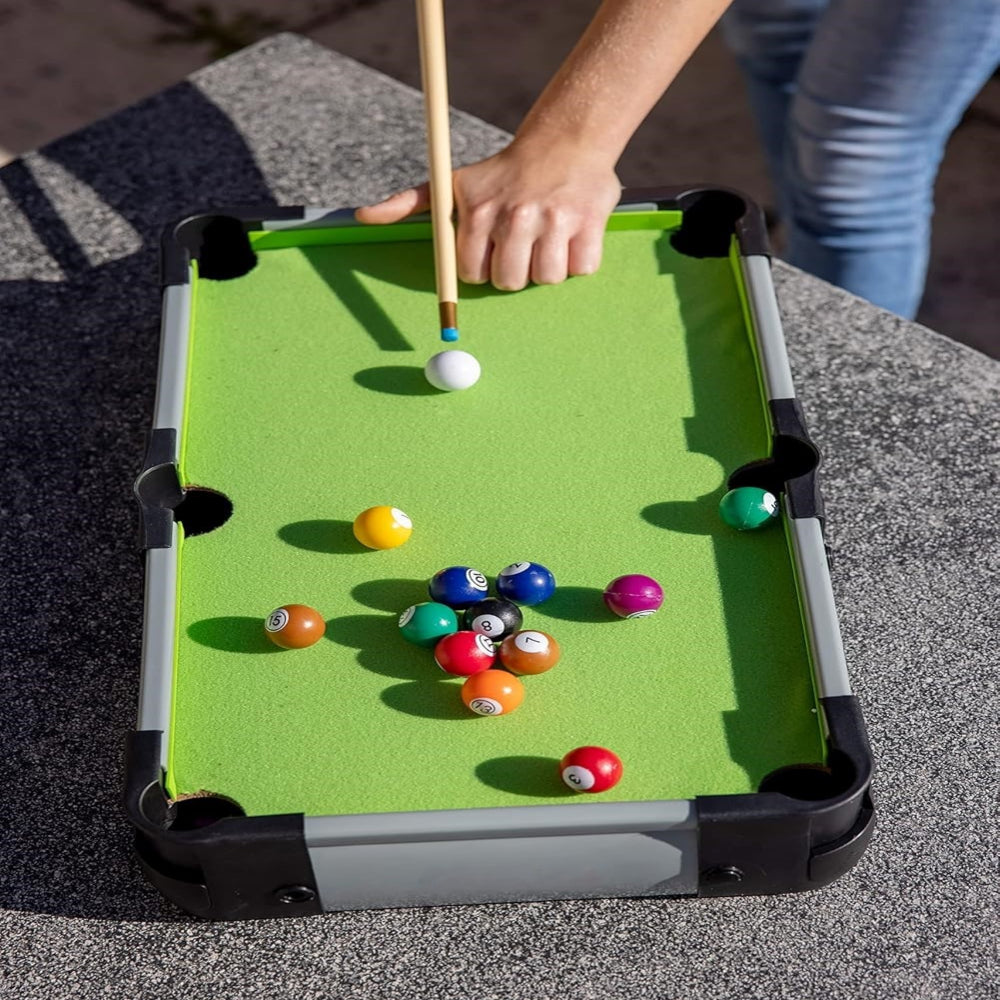 Innov8 Pool Game Tabletop Billiards Set 50 × 30 × 9 cm 5Y+ – Green Black
