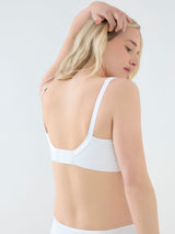 Emma Jane Lace Trim Seamless Maternity & Nursing Bra Small White