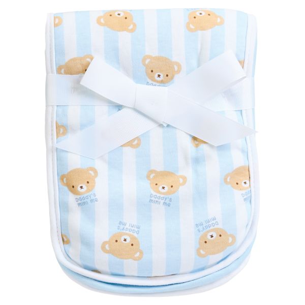 Millie & Myles Padded Burp Cloth Set Pack of 3 Standard Size Blue Baby Bear