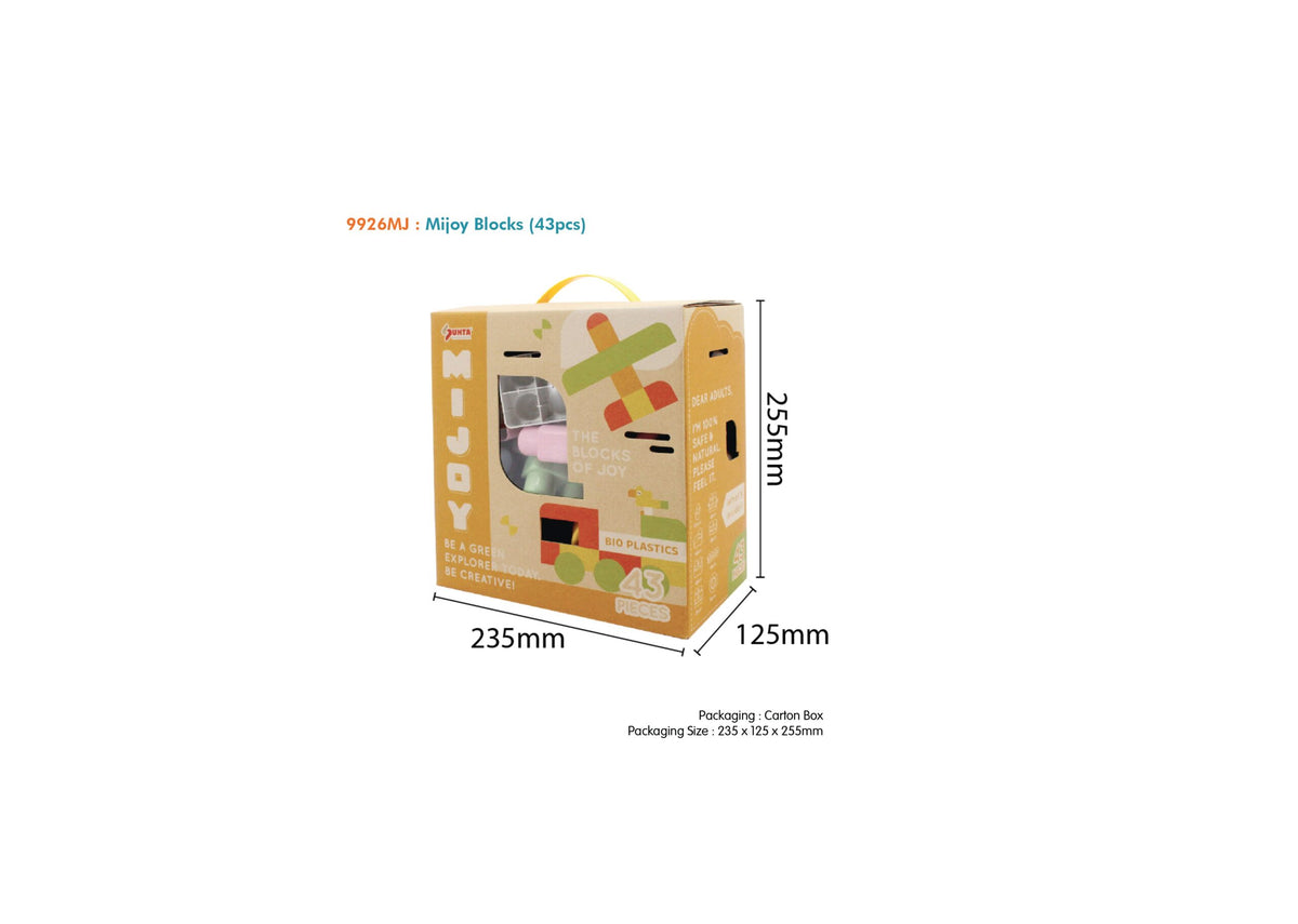 Sunta MiJoy Rice Husk Building Blocks 43 Pieces 18M+