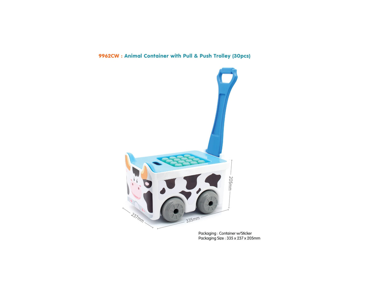 Sunta Blocks Cow Container Trolley 30 Blocks