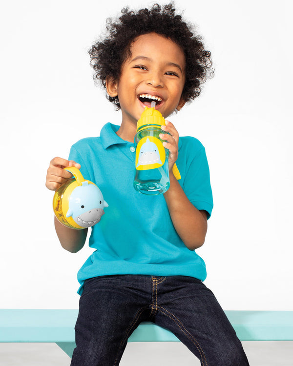 Skip Hop Zoo Back To School Straw Bottle Shark - Sipper