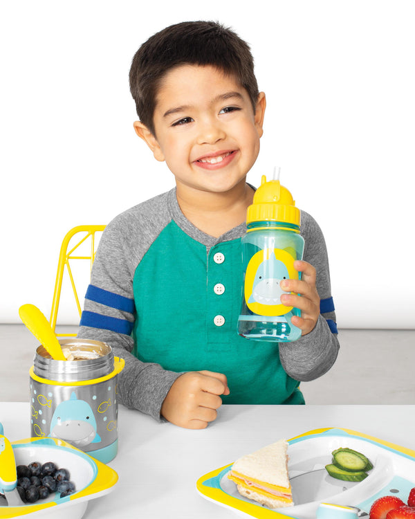 Skip Hop Zoo Back To School Straw Bottle Shark - Sipper