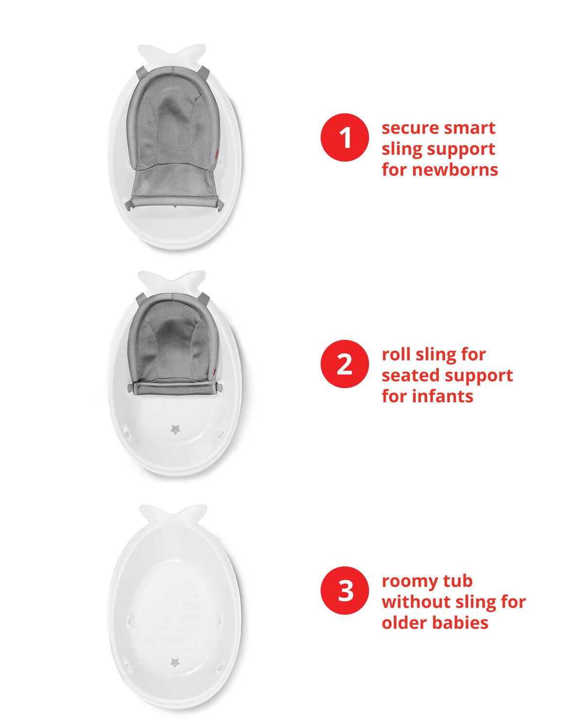 Skip Hop Moby Smart Sling 3 - Stage Tub White