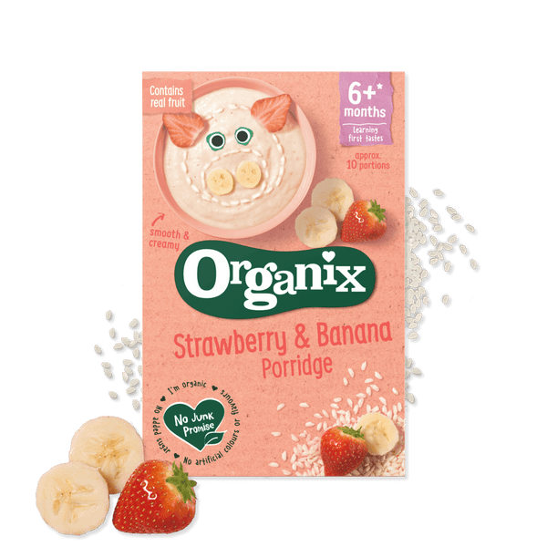 Organic Strawberry & Banana Porridge For Babies