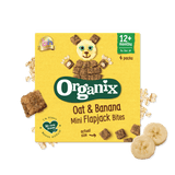 Organix Mini Oat & Banana Flapjack Bites Toddler Snacks – 12+ Months, 4 x 20g