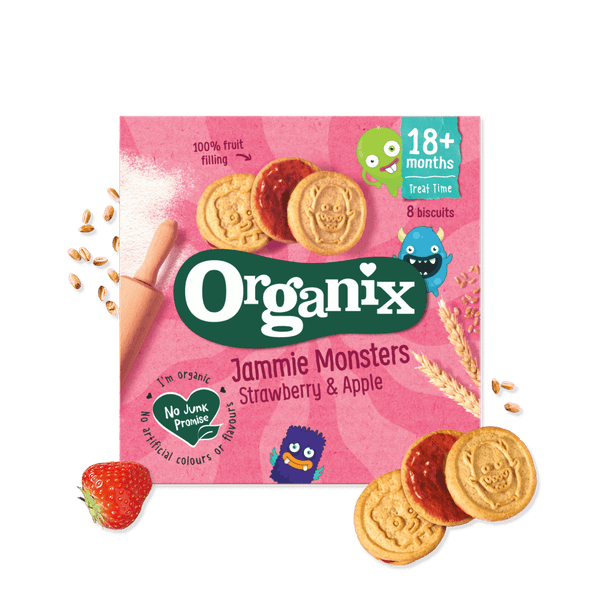 Organix Jammie Monsters Strawberry & Apple, 18+ Months, 64G