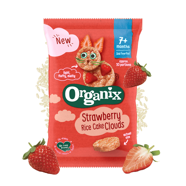Organix Strawberry Rice Cake Clouds 7+ Months 40