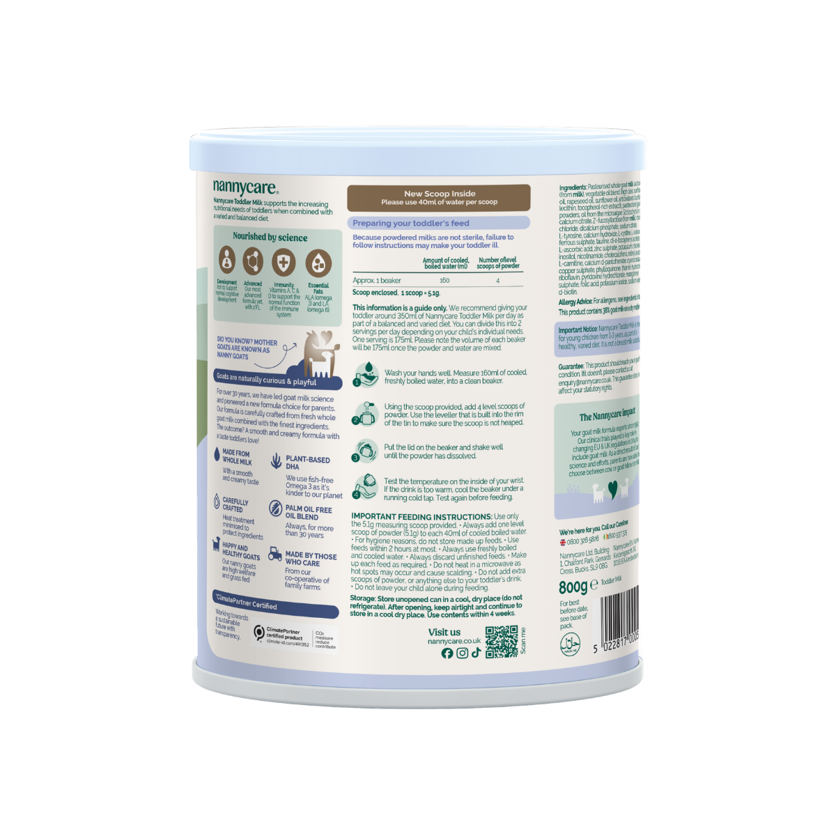 Nannycare Toddler Goat Milk Formula Stage 3 800g