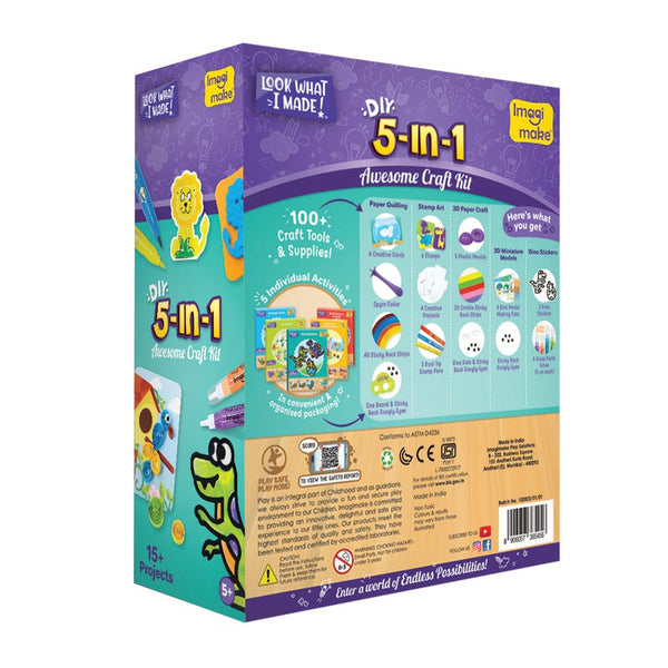 ImagiMake 5 in 1 Awesome Craft Activity Kit