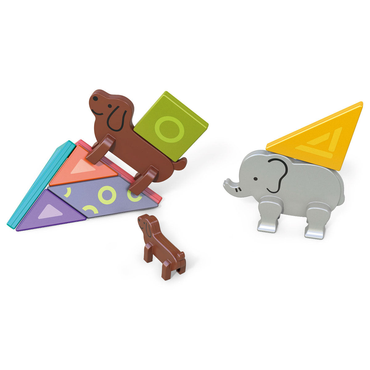 Hola Magnetic Animal Tangram Puzzle 12 x 12 cm Multicolor