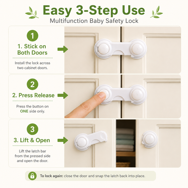 Weikang Multifunction Baby Safety Cabinet Lock – Pack of 2