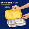 Basil Bento Ace 2 Compartment Stainless Steel Lunchbox 600 ml Little Websters