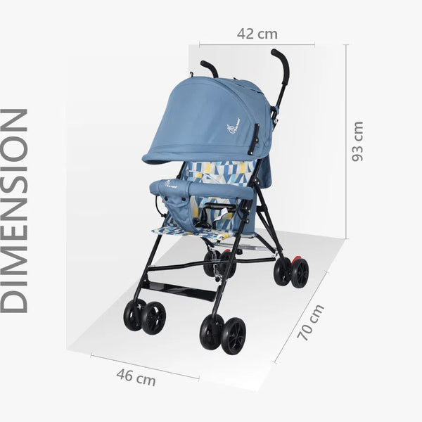 R for Rabbit Stroller Pixie Abstract Blue