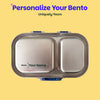 Basil Bento Ace 2-Compartment Stainless Steel Lunchbox 600 ml Classic Blue