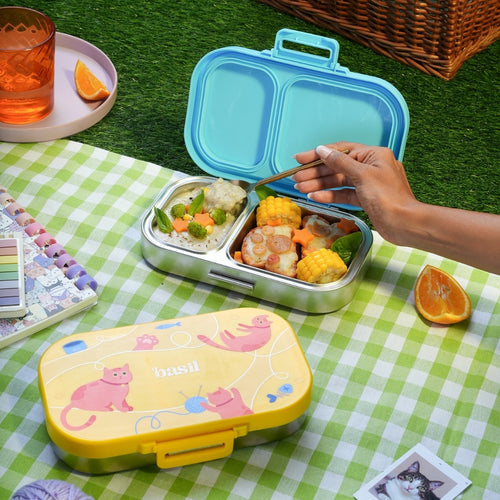 Basil Bento Ace 2 Compartment Lunchbox 600 ml Kitty Party
