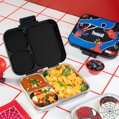 Basil Bento Ace 3 Compartment Stainless Steel Lunchbox 1000 ml Sling Strike