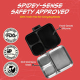 Basil Bento Ace 3 Compartment Stainless Steel Lunchbox 1000 ml Sling Strike