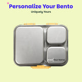 Basil Bento Ace 3-Compartment Stainless Steel Lunchbox 1000 ml Kitty Party