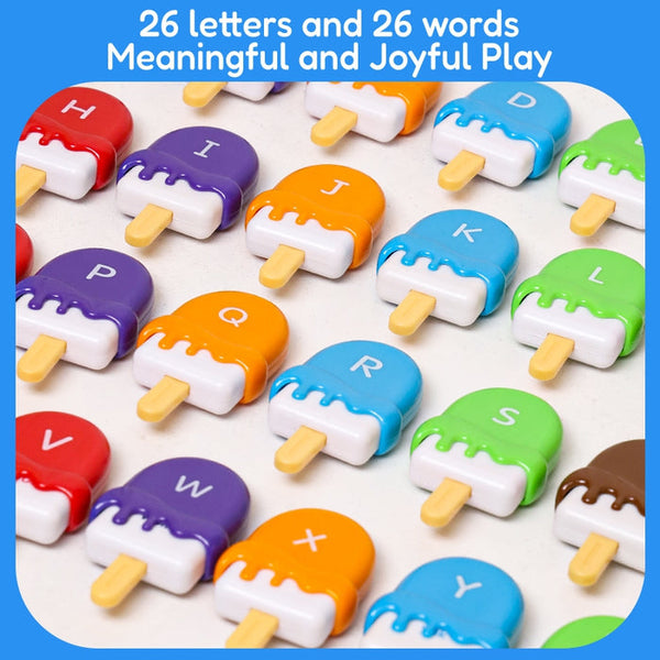 Alpha Scoops Ice Cream Montessori Alphabet Matching Game (52 pcs) 2 Years+