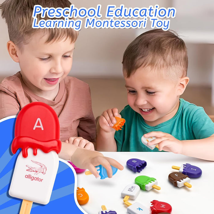 Alpha Scoops Ice Cream Montessori Alphabet Matching Game (52 pcs) 2 Years+
