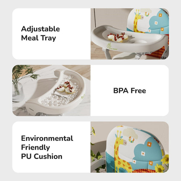 R For Rabbit Booster Chair Candy Pop Booster Chair Aqua Blue