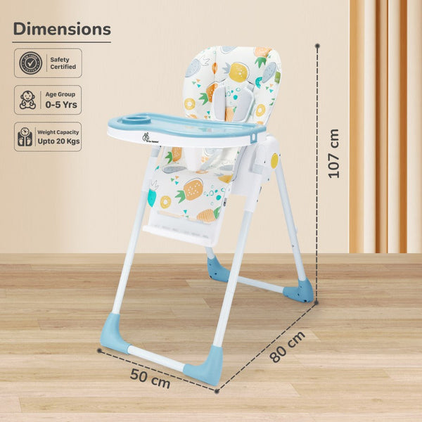 R For Rabbit High Chair Marshmallow Lite Aqua Pine