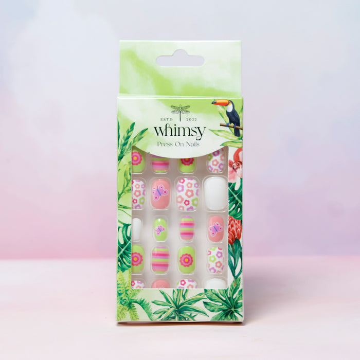 Whimsy Floral Press ON Nails
