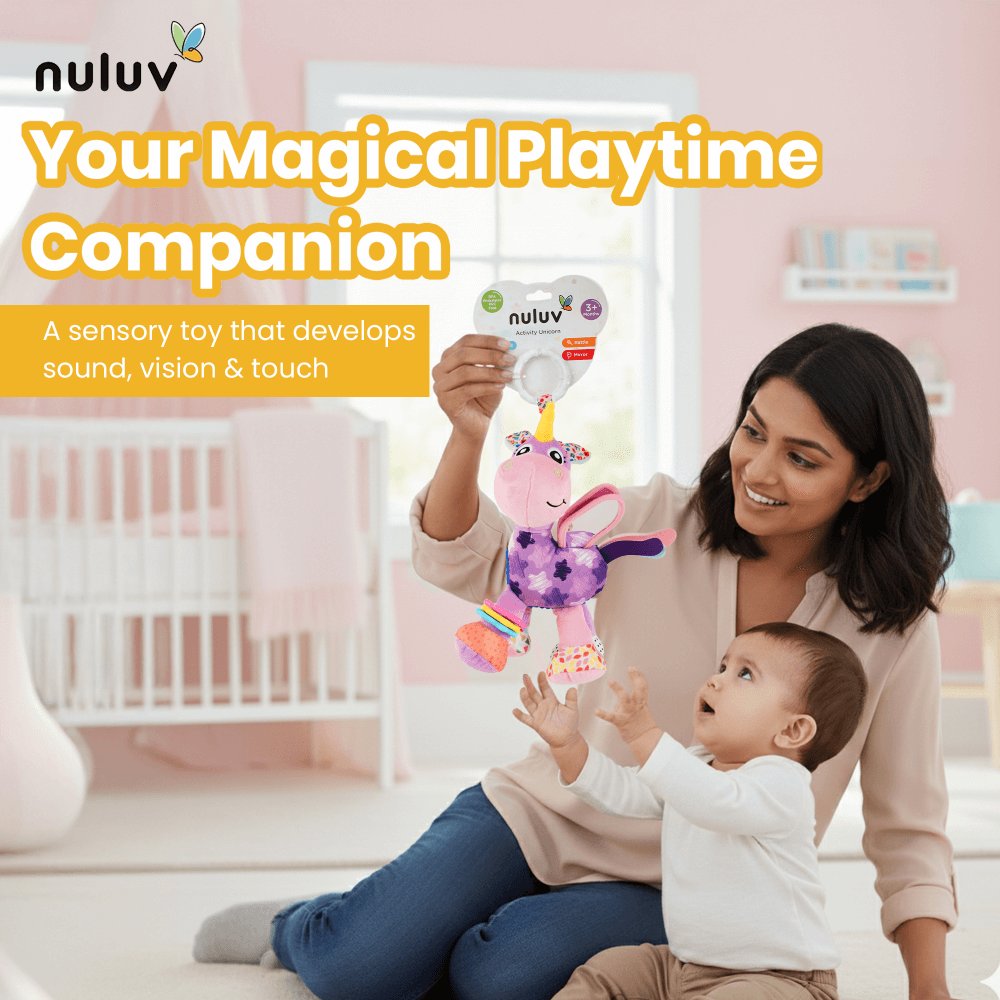 NuLuv Activity Unicorn Rattle Toy 3m+ Multicolour