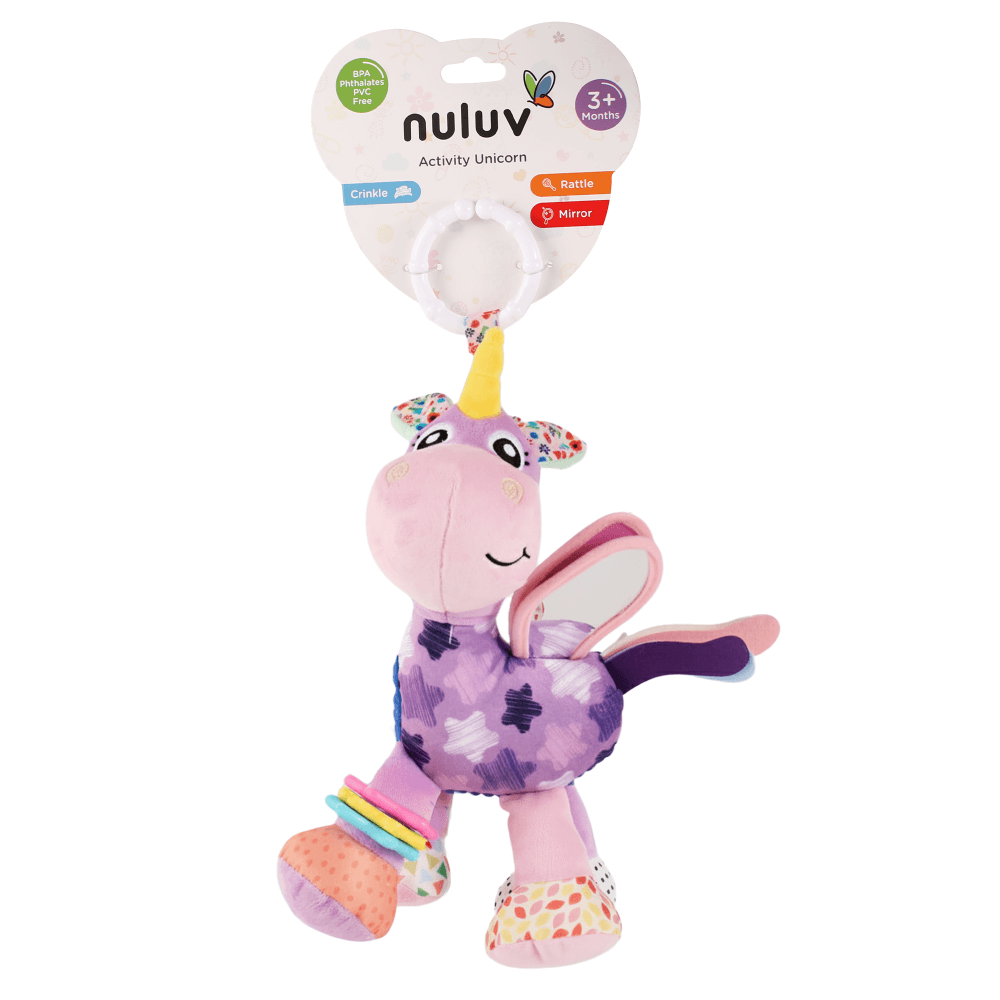 NuLuv Activity Unicorn Rattle Toy 3m+ Multicolour