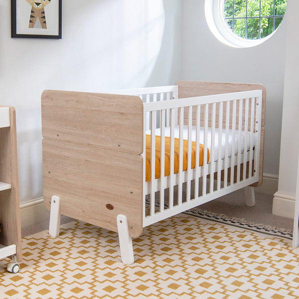 Boori Natty Cot Bed - White & Natural