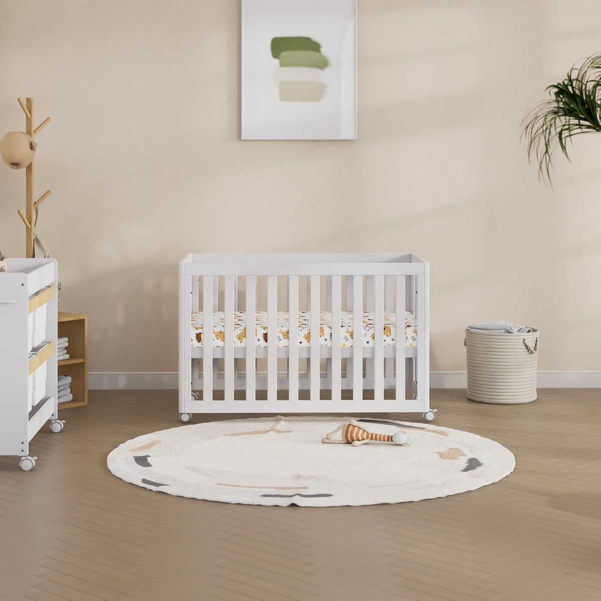 Boori Turin Compact Baby Cot – Barley White | Newborn to 3 Years