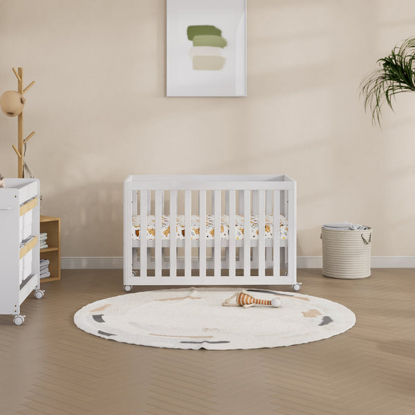 Boori Turin Compact Baby Cot - White