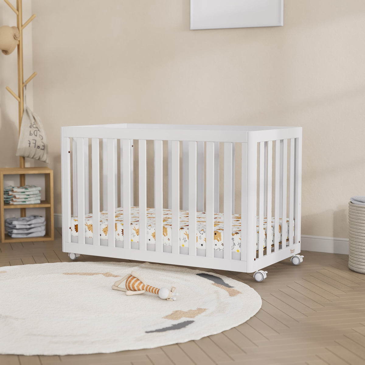 Boori Turin Compact Baby Cot – Barley White | Newborn to 3 Years