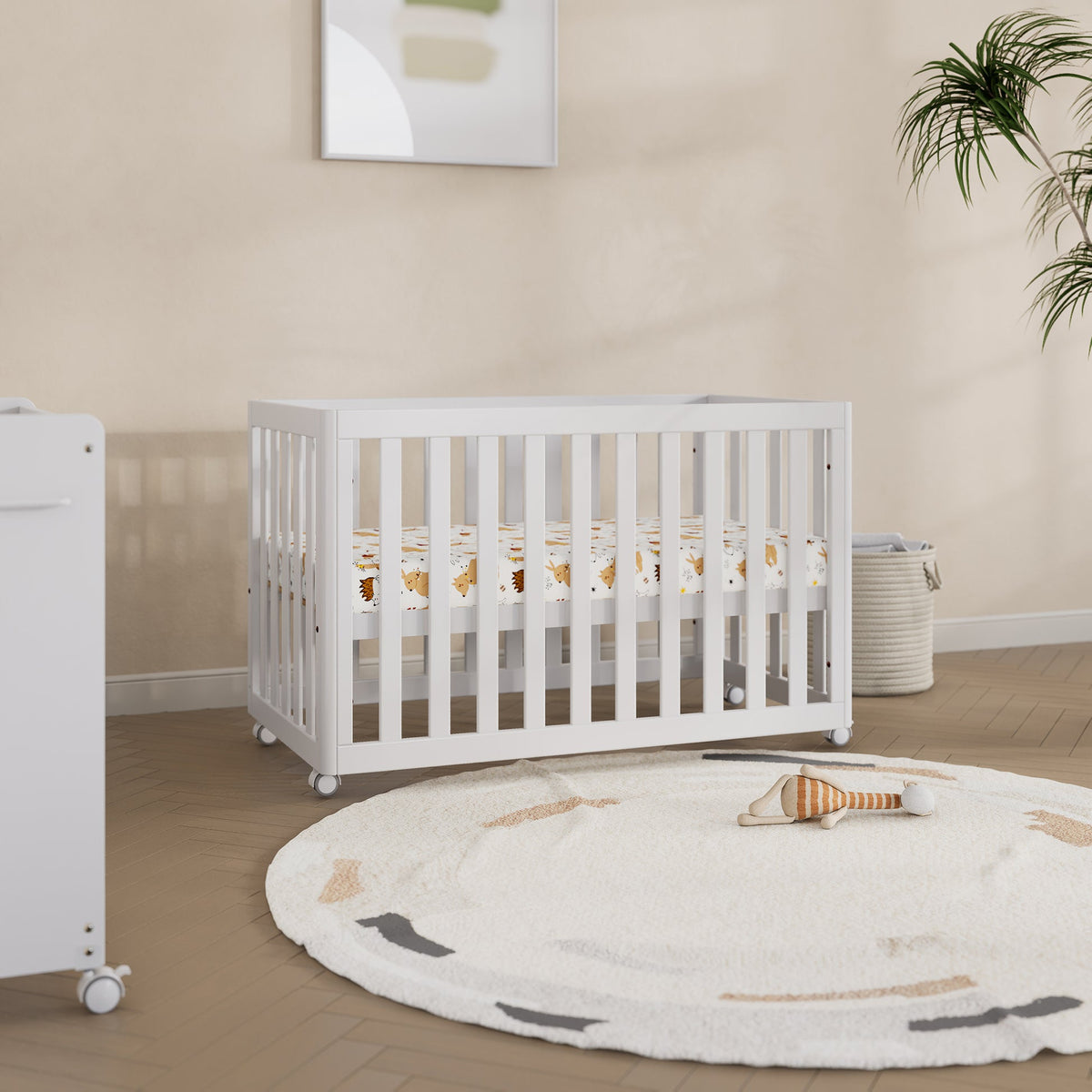 Boori Turin Compact Baby Cot – Barley White | Newborn to 3 Years