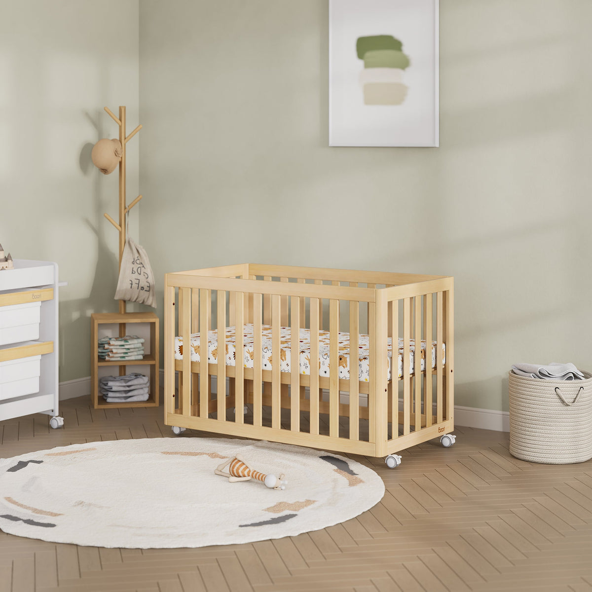 Boori Turin Compact Baby Cot – Almond | Newborn to 3 Years