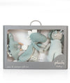 Pluchi Dino Play & Pamper Gift Bundle - (Set of 3 - Soft Toy, Cuddle Cloth & Ring Rattle)