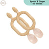 Bibado Dippit Multi stage Baby Weaning Spoon and Dipper Fawn - Pack of 2