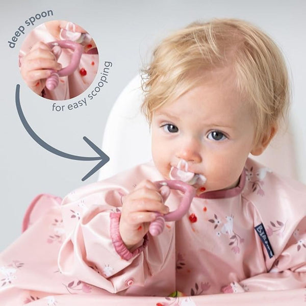 Bibado Dippit Multi stage Baby Weaning Spoon and Dipper Fawn - Pack of 2