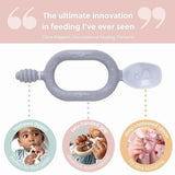 Bibado Dippit Multi stage Baby Weaning Spoon and Dipper Fawn - Pack of 2