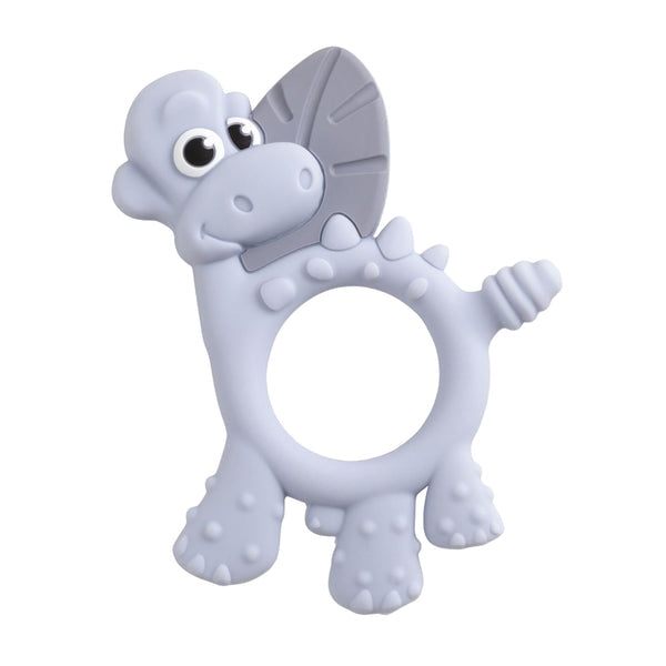 Bibado Dotty The Dinosaur Multi-Sensory Silicone Teether – Mist | 3 Months+