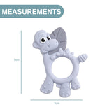Bibado Dotty The Dinosaur Multi-Sensory Silicone Teether – Mist | 3 Months+