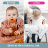 Bibado Long Sleeve Coverall Weaning Bib Chasing Rainbows Brown