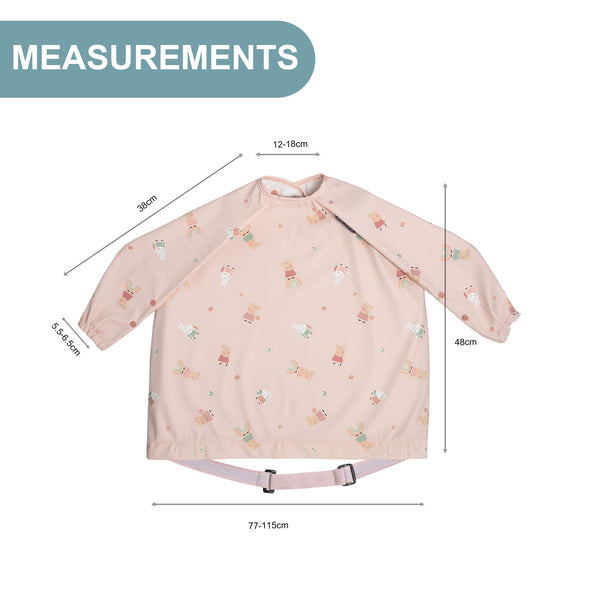 Bibado Long Sleeve Coverall Weaning Bib Peppa Pig Pink