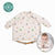 Bibado Long Sleeve Coverall Weaning Bib George Pig Beige