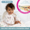 Bibado Long Sleeve Coverall Weaning Bib George Pig Beige