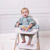 Bibado Short Sleeve Coverall Weaning Bib 6-36 Months Little Loader Grey