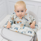 Bibado Short Sleeve Coverall Weaning Bib Little Loader 6–36 Months Grey