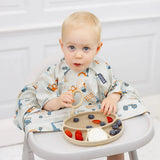 Bibado Short Sleeve Coverall Weaning Bib Little Loader 6–36 Months Grey