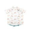 Bibado Short Sleeve Coverall Weaning Bib 6-36 Months Little Loader Grey